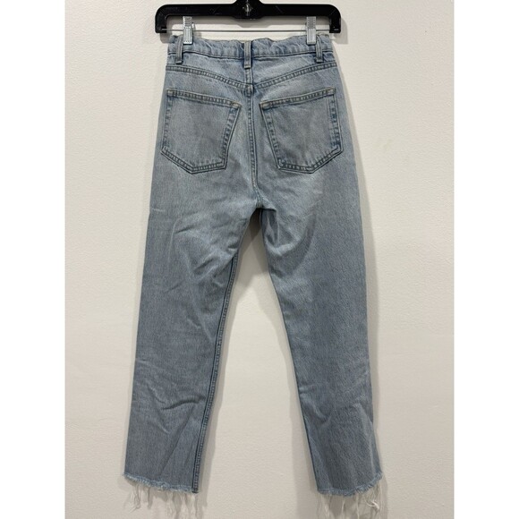 Reformation Jeans Cynthia High Rise Straight Cropped Jeans Sz 23x27 - Picture 5 of 9